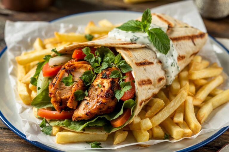 Tandoori Chicken Wrap with Mint Yogurt & Fries: A Flavor-Packed Meal You’ll Crave Again and Again