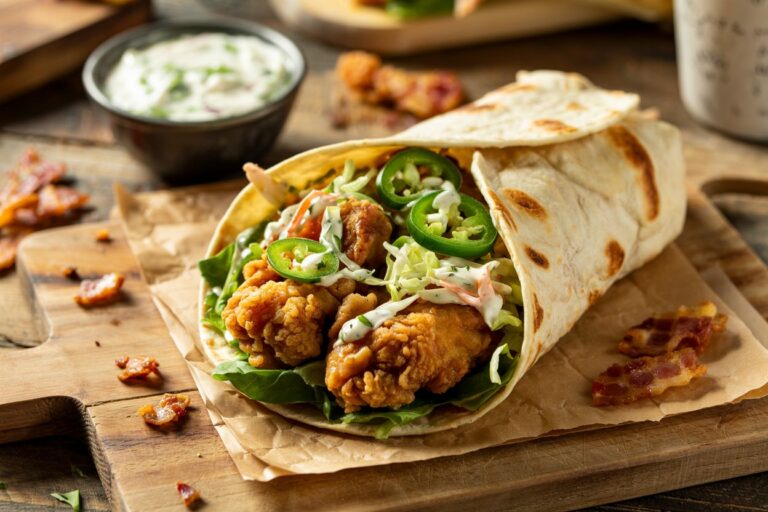 Southern Fried Chicken Wrap with Jalapeño Slaw: A Bold, Flavor-Packed Favorite