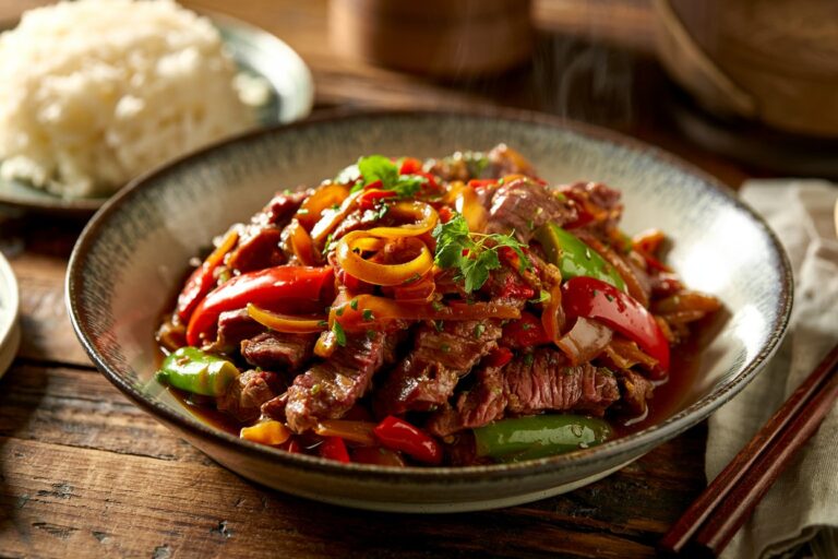 Sizzling Chinese Pepper Steak with Onions: A Flavor-Packed Stir-Fry for Busy Weeknights