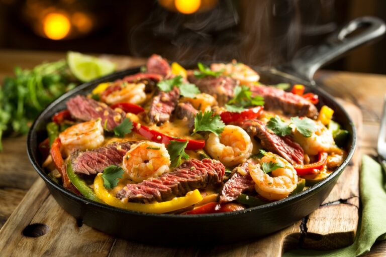Steak and Shrimp Fajita Skillet – A One-Skillet Surf and Turf Fiesta