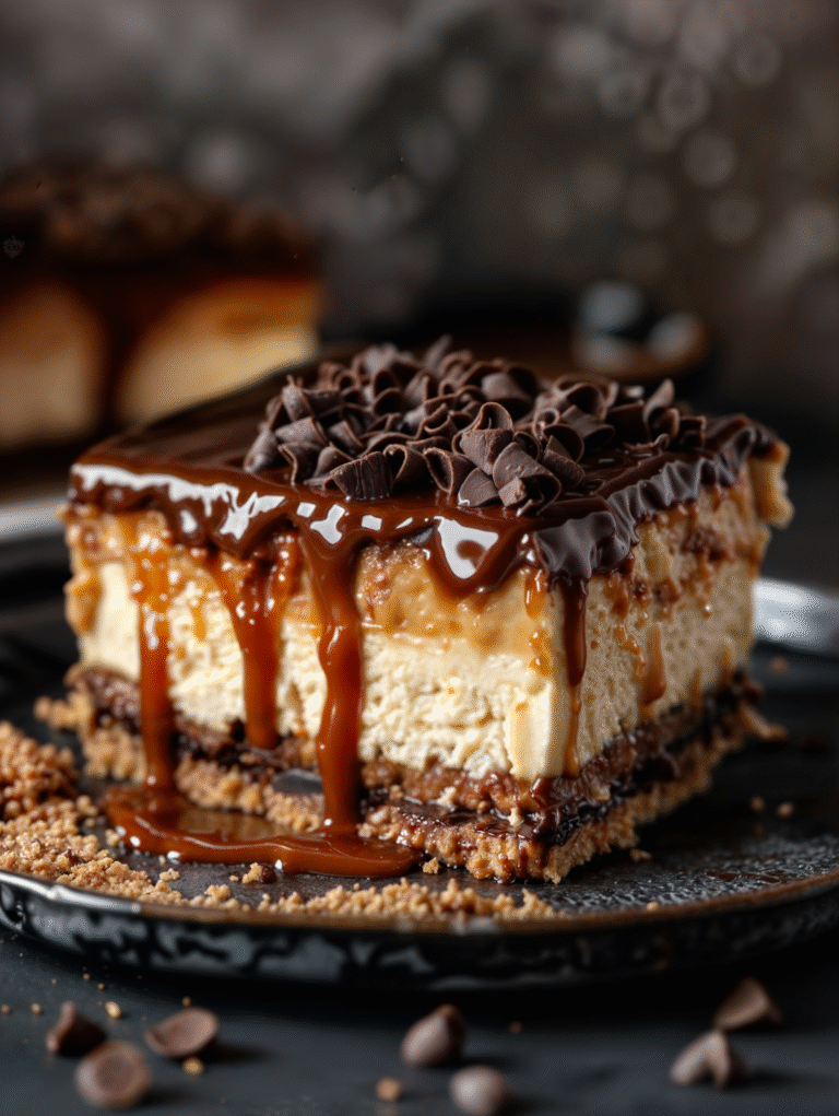Millionaire Cheesecake Bars – A Decadent Delight with Caramel & Chocolate