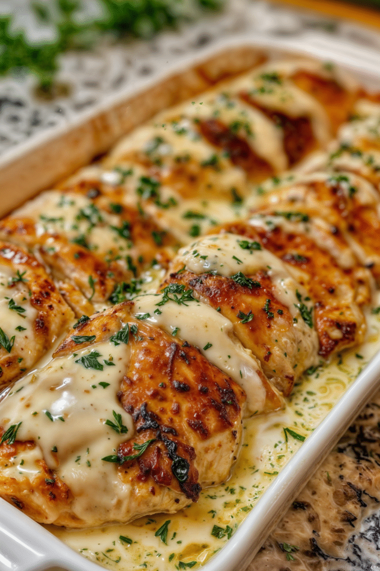 A Caesar Twist in Every Bite: Cheesy Baked Chicken Meets Classic Salad Charm