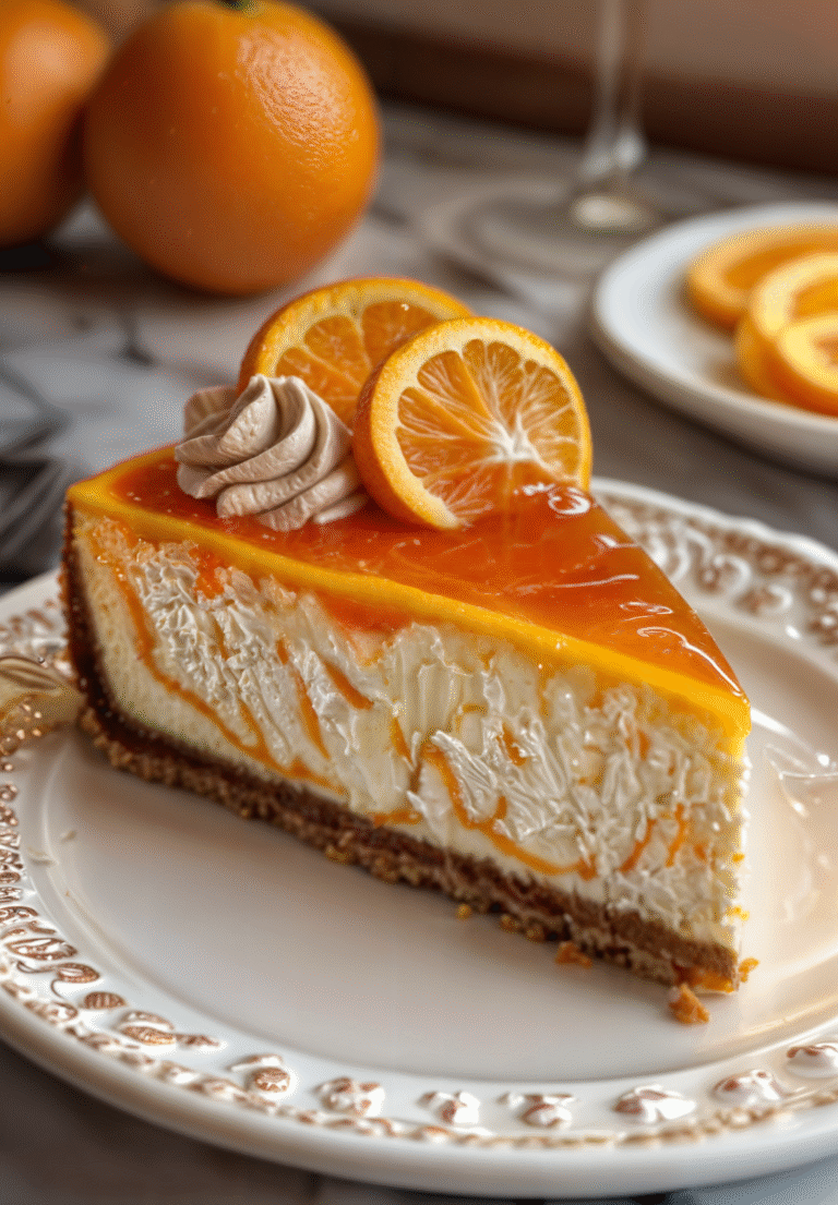Citrus Cheesecake with Orange Topping: A Zesty, Creamy Delight