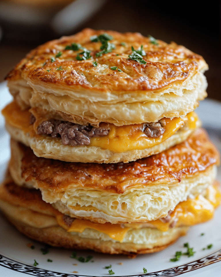 Savory Delight: Beef and Cheese Butter Swim Biscuits