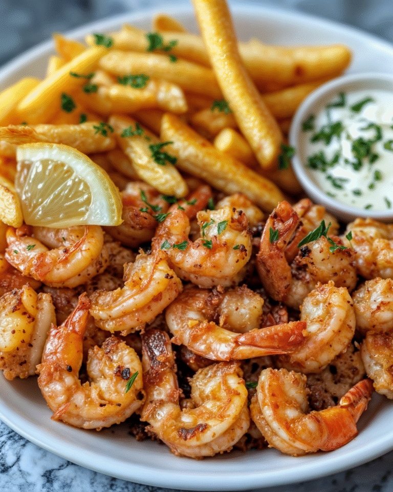 Crispy Seasoned Fried Shrimp and French Fries Combo: The Ultimate Comfort Food Duo