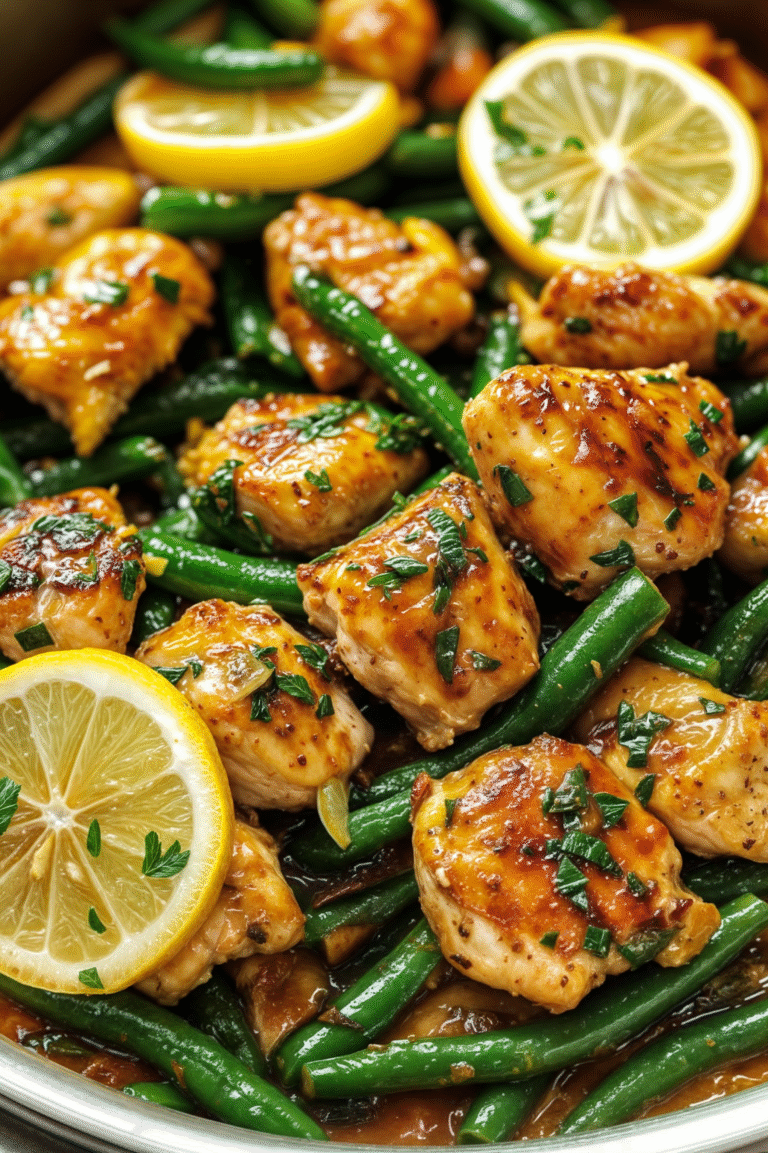 Bright & Flavorful Lemon Garlic Chicken with Green Beans