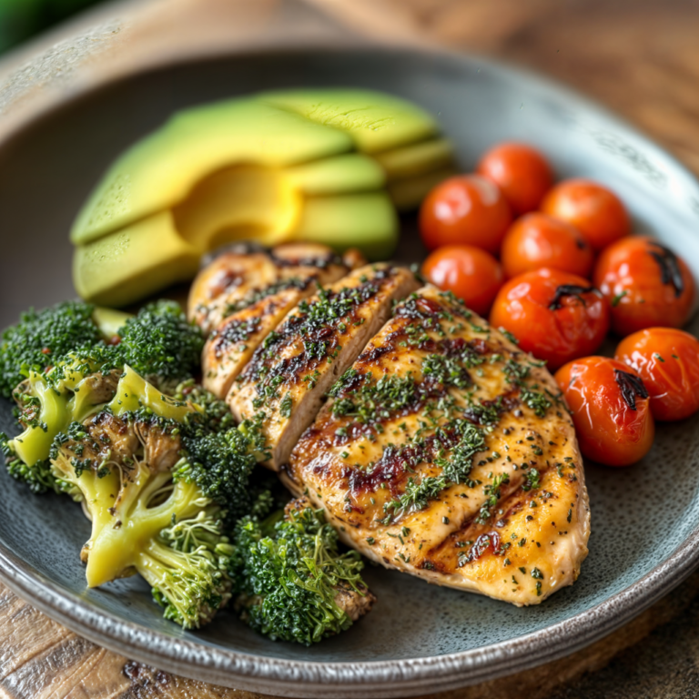Chicken with Broccoli, Avocado, and Cherry Tomatoes: A Fresh, Flavorful, and Wholesome Dish