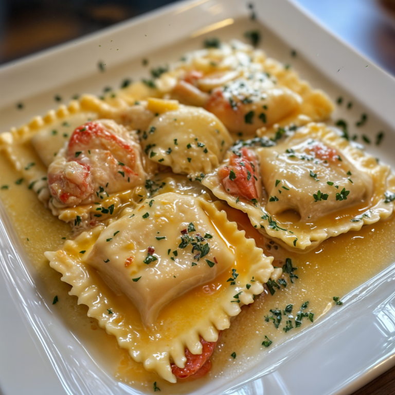 Lobster Ravioli in Zesty Lemon Butter Sauce: A Decadent Dinner Worth Savoring