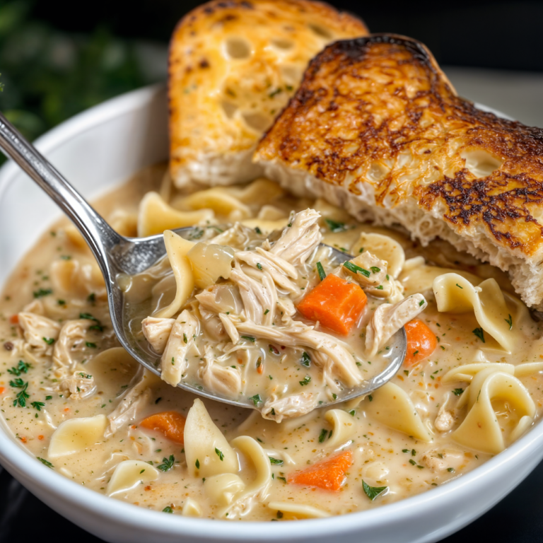 Creamy Chicken Noodle Bowl with Garlic Toast: The Ultimate Cozy Comfort Food