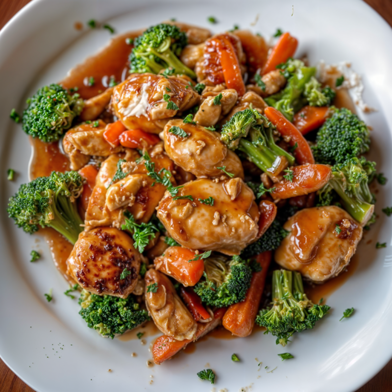 Honey Garlic Chicken Stir-Fry with Broccoli and Carrots – A Sweet & Savory Weeknight Winner