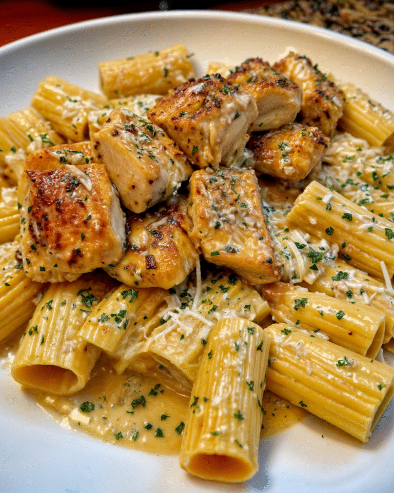 Garlic Butter Chicken with Parmesan Rigatoni Pasta: A Comforting, Irresistible Dinner