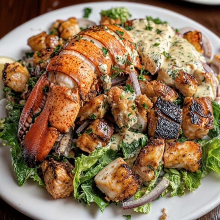 Grilled Lobster and Chicken Caesar Salad: A Luxurious Twist on a Classic
