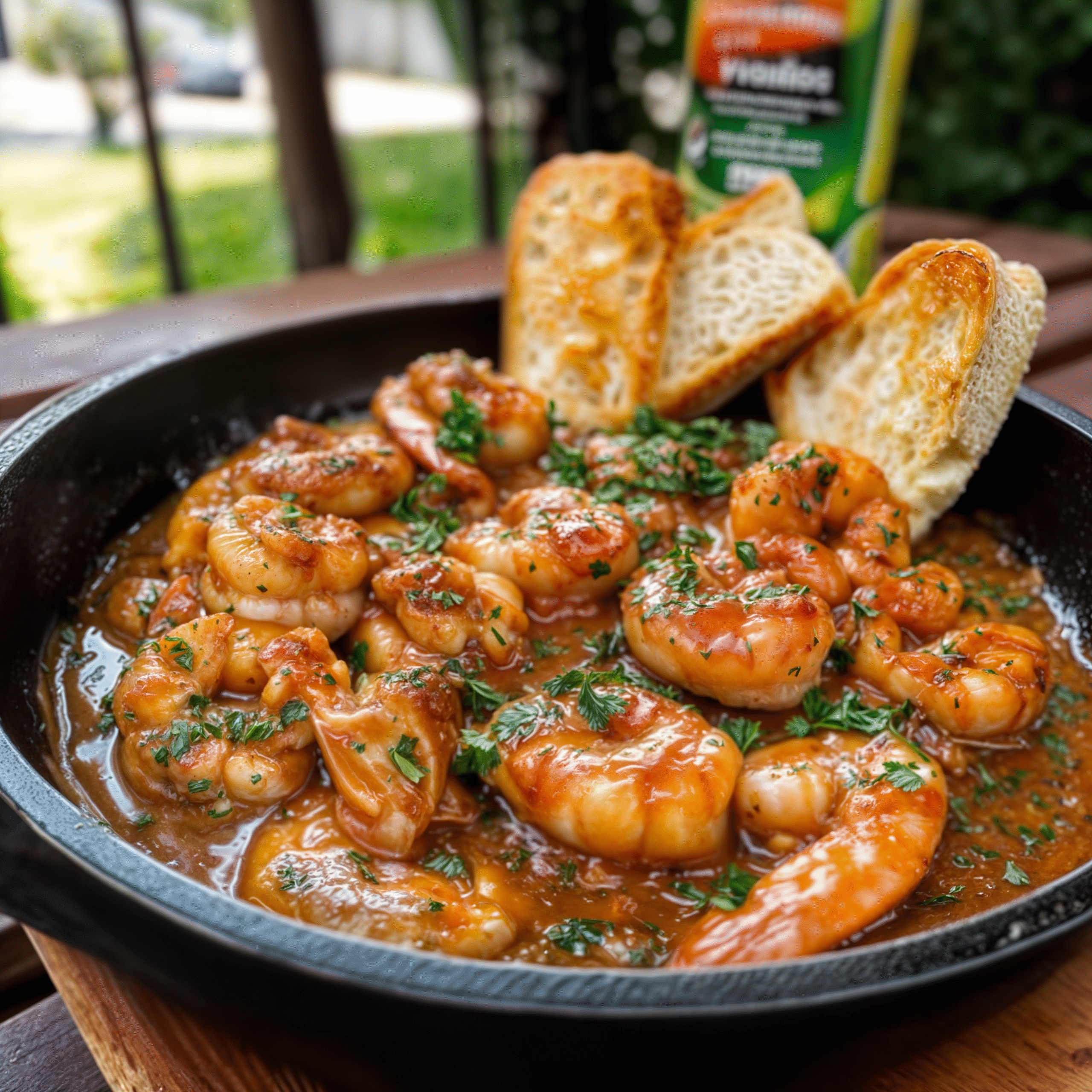 Cajun Garlic Butter Shrimp with Crispy Toasted Bread: A Flavor Explosion You Can’t Miss