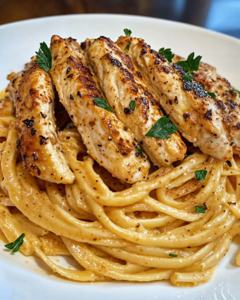 Savory Cajun Chicken over Creamy Parmesan Linguine: A Flavorful 30-Minute Comfort Classic
