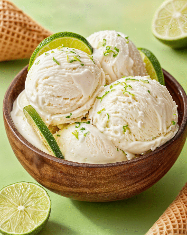 Coconut Lime Ice Cream – Creamy, Tangy & Tropically Refreshing!