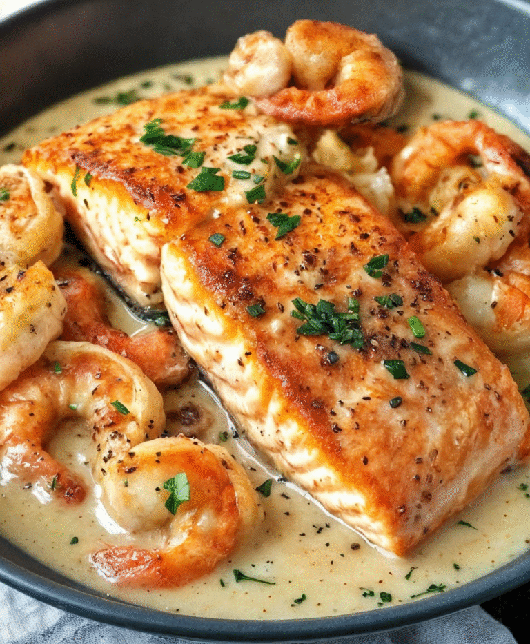 Indulgent and Irresistible: Salmon and Shrimp with Cajun Cream Sauce